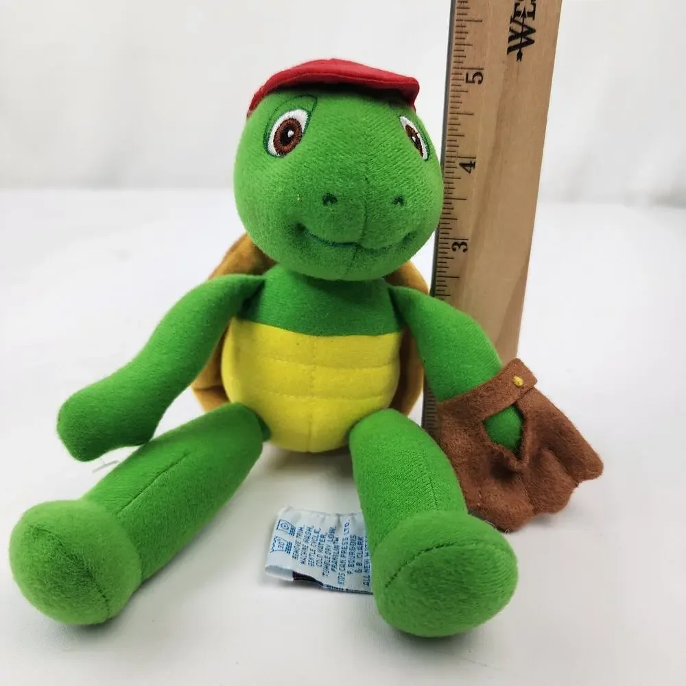 Eden Plush Franklin The Turtle Plays Baseball 8.5” Red Ball Cap & Baseball Mitt